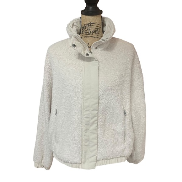 Vuori Cozy Sherpa Jacket Full Zip Dune Cream Excellent condition! Size Large - Picture 1 of 11